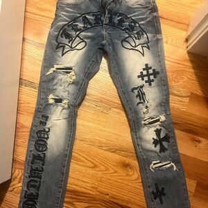 Smoke Rise NY Distressed Men's Skinny Jeans